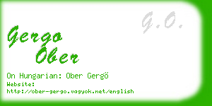 gergo ober business card